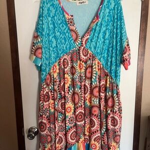 Haptics multi color dress